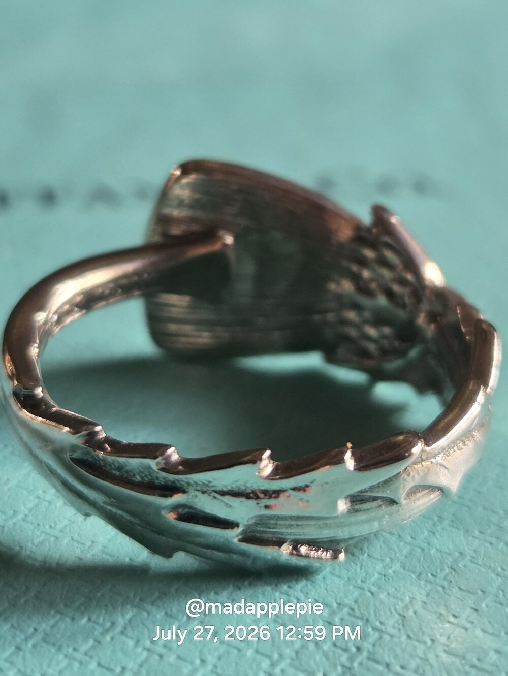 1885 Tiffany & Co. Thistle Spoon Ring In Sterling Silver Luxury Flower #62 - Picture 4 of 14
